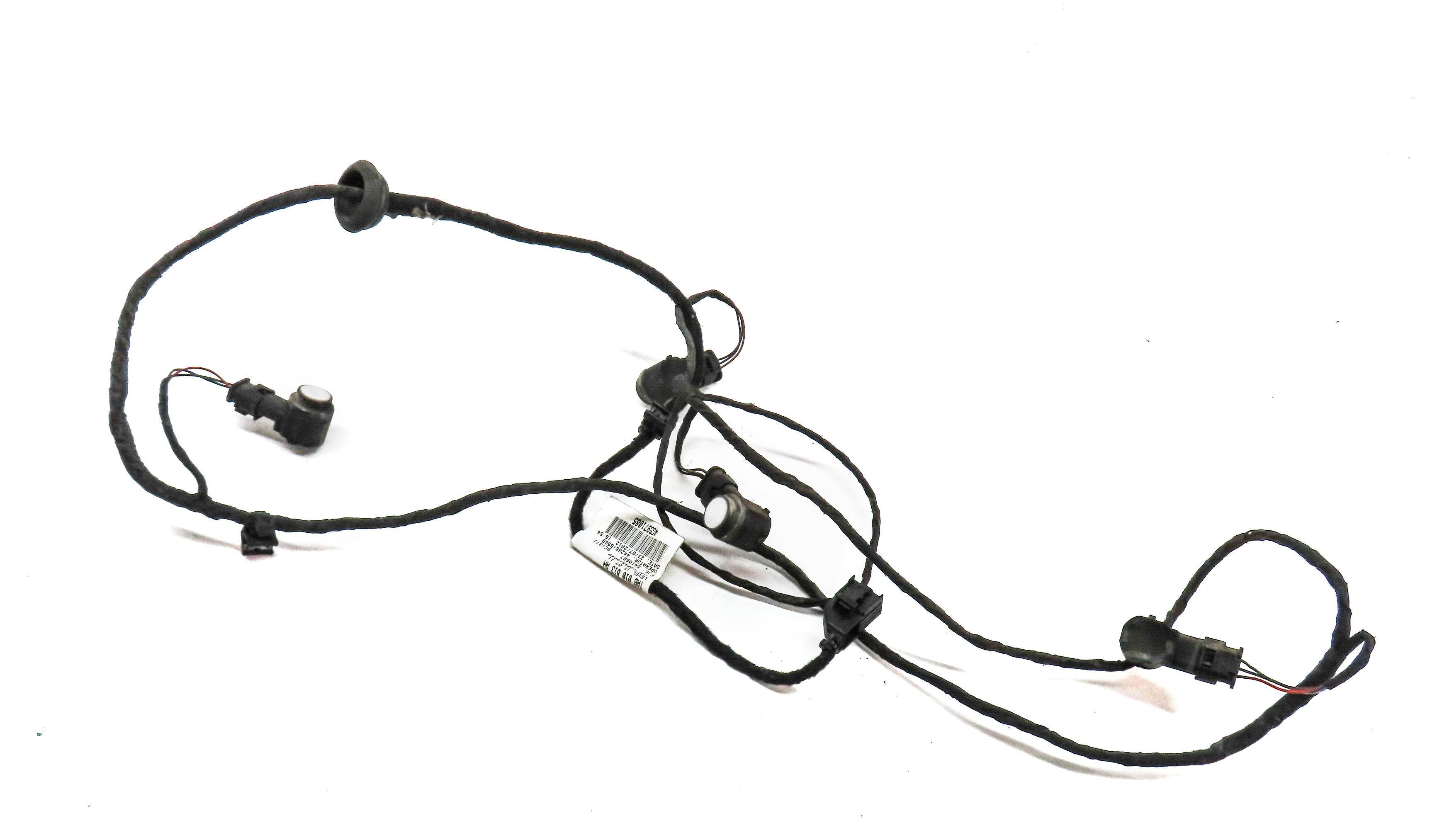 2013 AUDI A6 (C7 4G) REAR PARK ASSIST PDC SENSOR SET w/HARNESS (WHITE) — exact item pictured